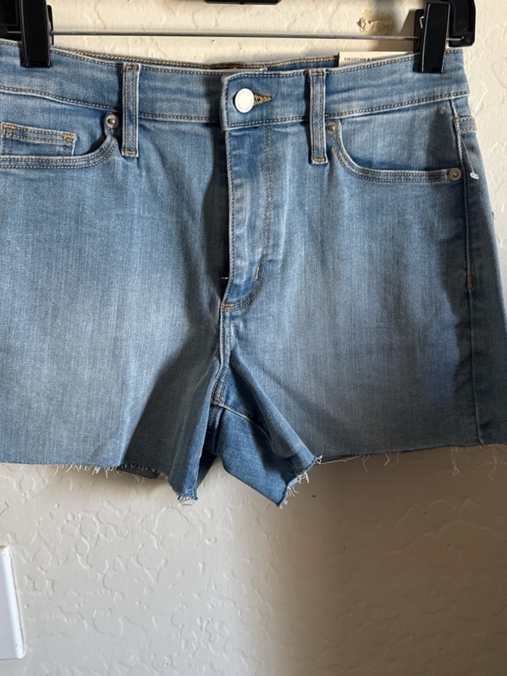 Universal Thread Light Blue Denim Shorts with Button Waist